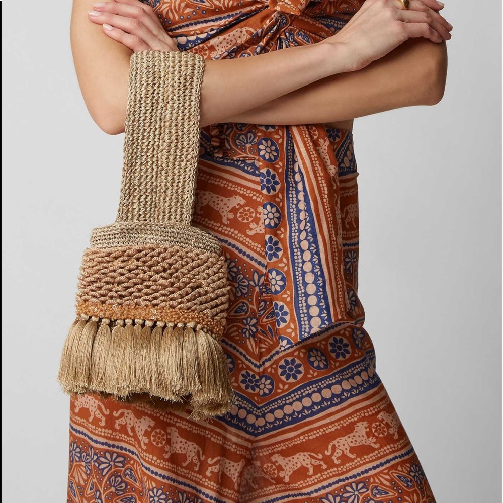 Johanna Ortiz Honey Lavender Small Crochet Bag NWT